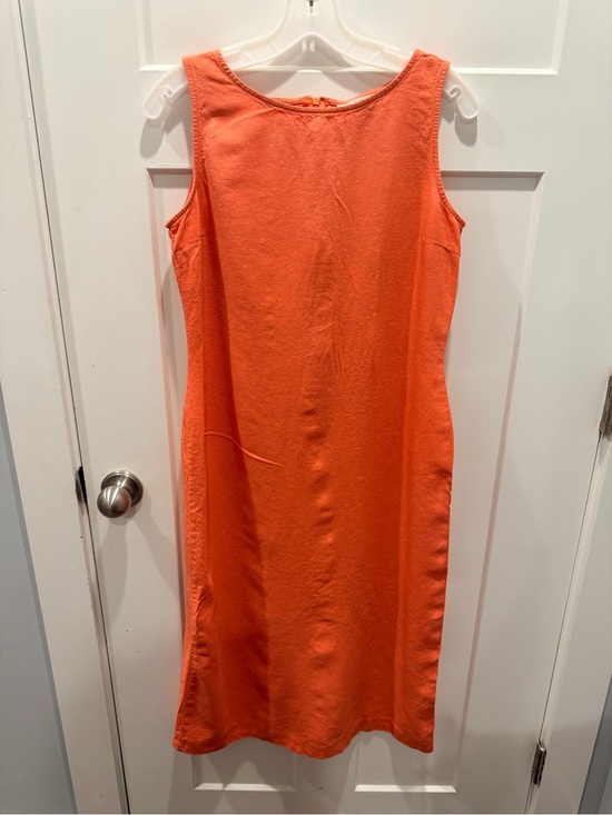 Casual Corner Dresses & Skirts - Casual Corner Annex Petite Medium Coral Linen Blend Shift Dress Sleeveless PM 10